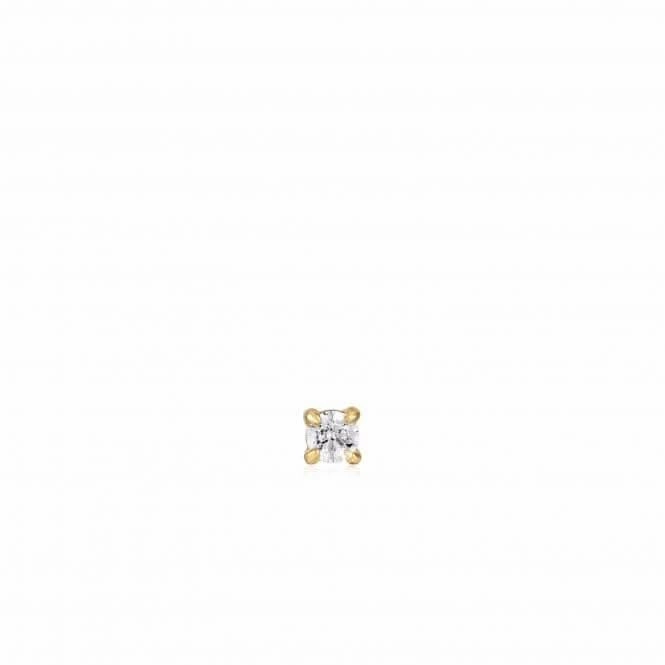 Gold Sparkle Barbell Single Earring E035-05G