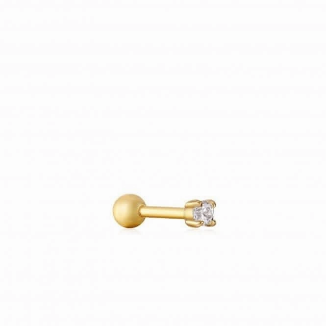 Gold Sparkle Barbell Single Earring E035-05G