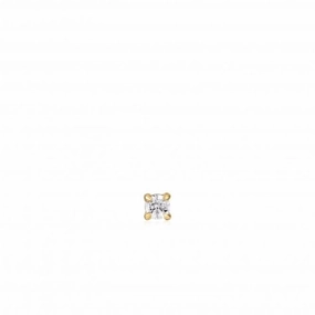 Gold Sparkle Barbell Single Earring E035-05G