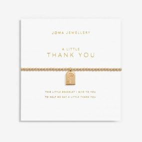 Gold Thank You Gold 17.5cm Stretch Bracelet 6182