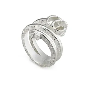 Gucci GG Marmont Sterling Silver Key Double Band Ring