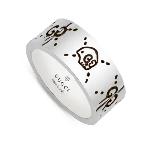 Gucci Ghost Sterling Silver Ring D