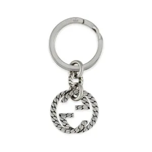 Gucci Interlocking G Motif Sterling Silver Keychain D