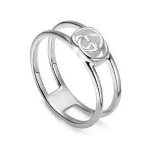 Gucci Interlocking Motif Sterling Silver Ring
