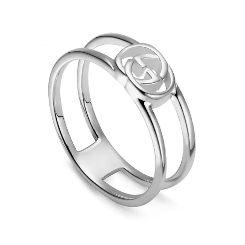 Gucci Interlocking Motif Sterling Silver Ring