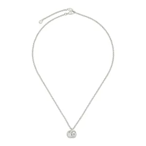 Gucci Marmont Sterling Silver Double G Pendant Necklace