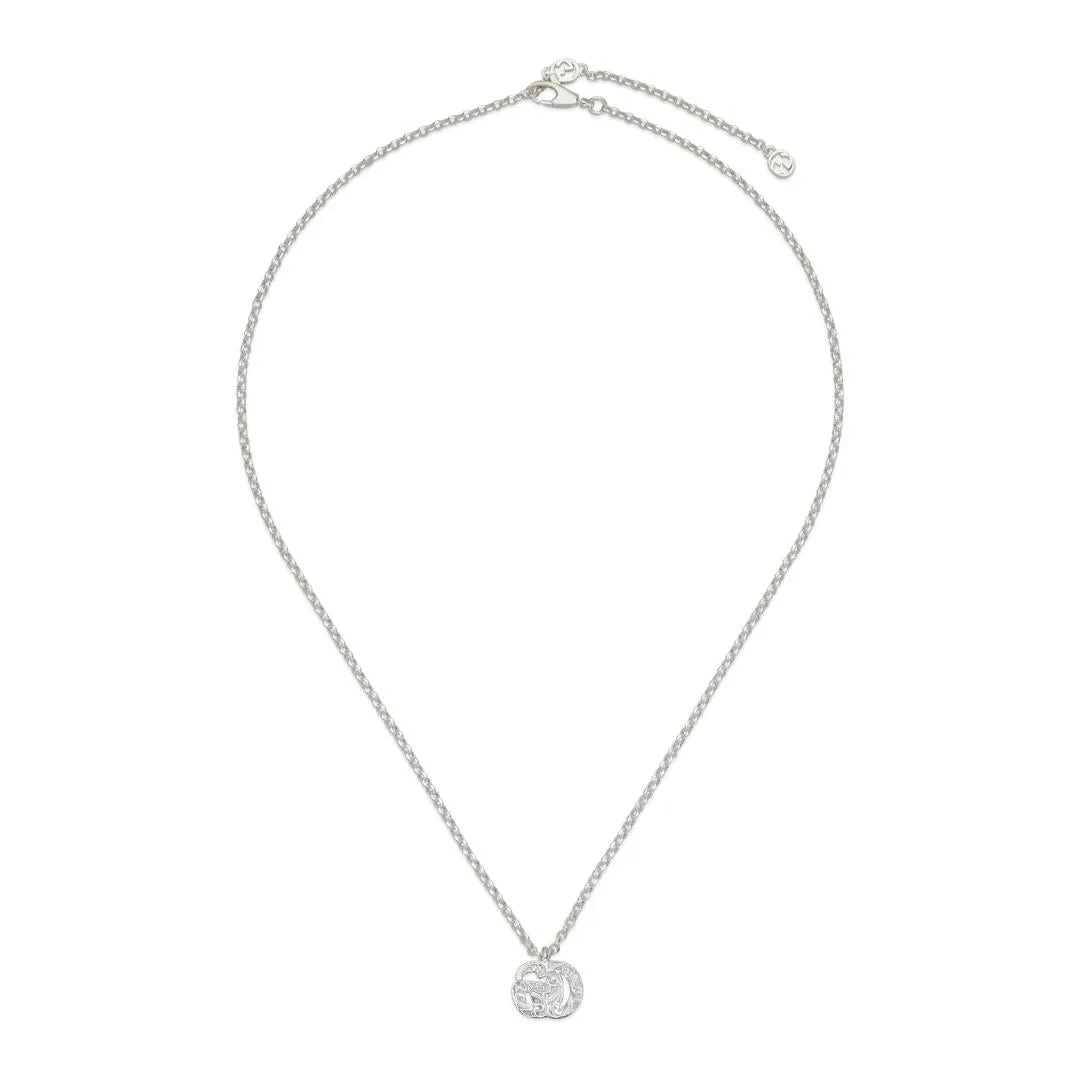 Gucci Marmont Sterling Silver Double G Pendant Necklace