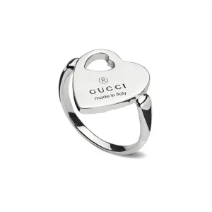 Gucci Trademark Sterling Silver Heart Ring