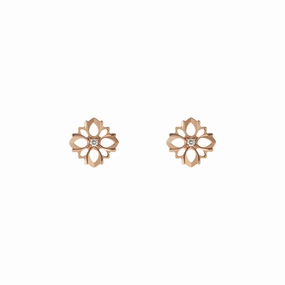 Gucci Flora 18ct Rose Gold Diamond Earrings