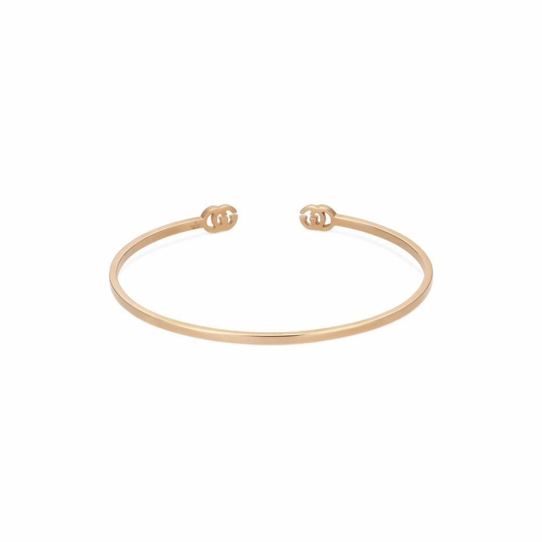 Gucci GG Running 18ct Rose Gold Bangle