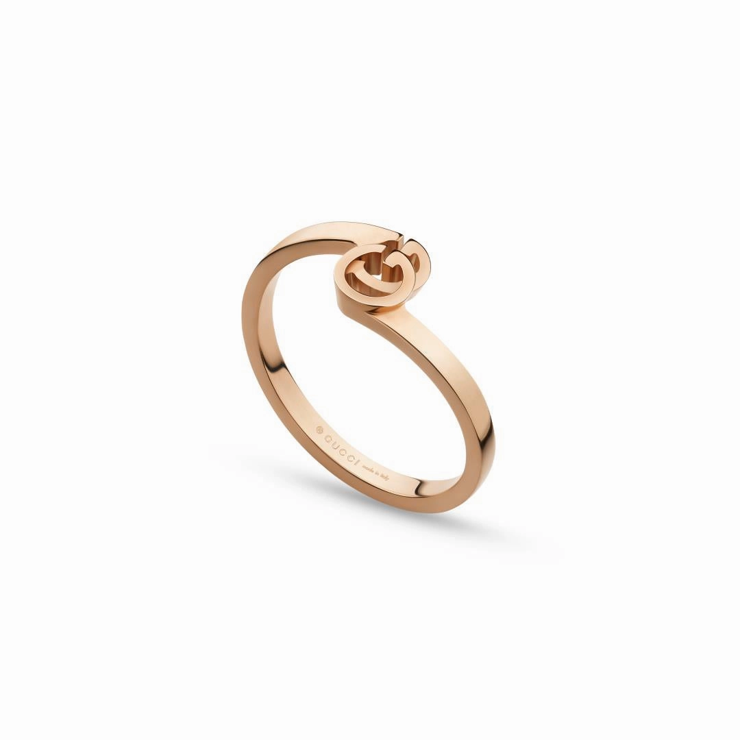 Gucci GG Running 18ct Rose Gold Ring D