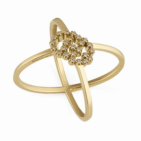 Gucci GG Running 18ct Yellow Gold Diamond Ring D