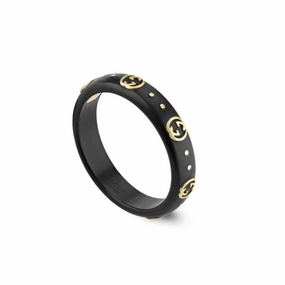 Gucci Icon 18ct Yellow Gold Interlocking G Band Ring D