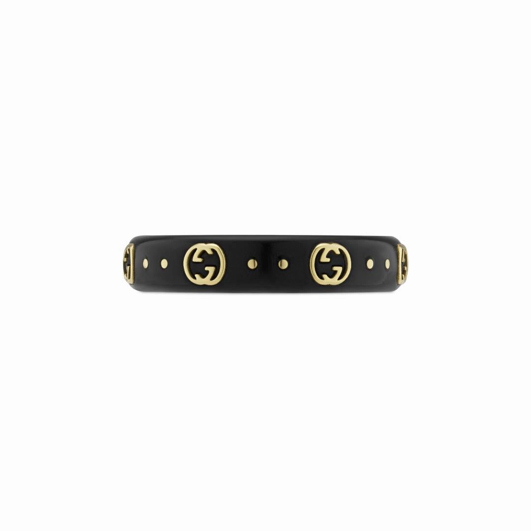 Gucci Icon 18ct Yellow Gold Interlocking G Band Ring D
