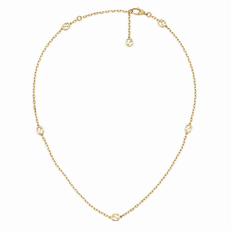 Gucci Interlocking Motif 18ct Yellow Gold Necklace