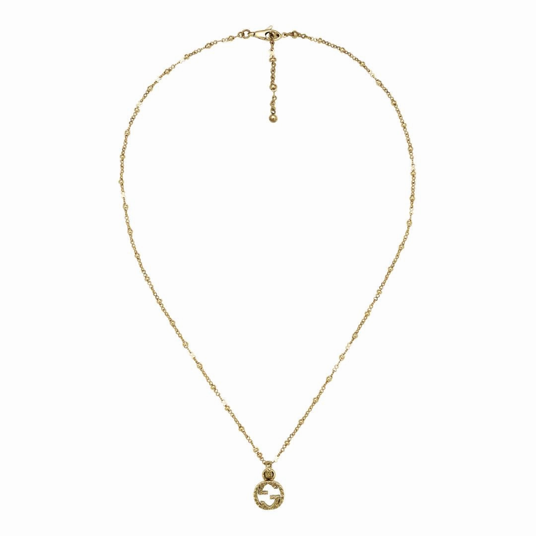 Gucci Interlocking Motif 18ct Yellow Gold Necklace D
