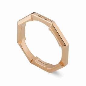 Gucci Link to Love 18ct Rose Gold 3mm Ring