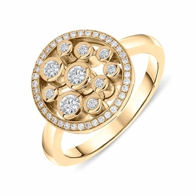 Hans D. Krieger 18ct Rose Gold 0.40ct Diamond Dress Ring