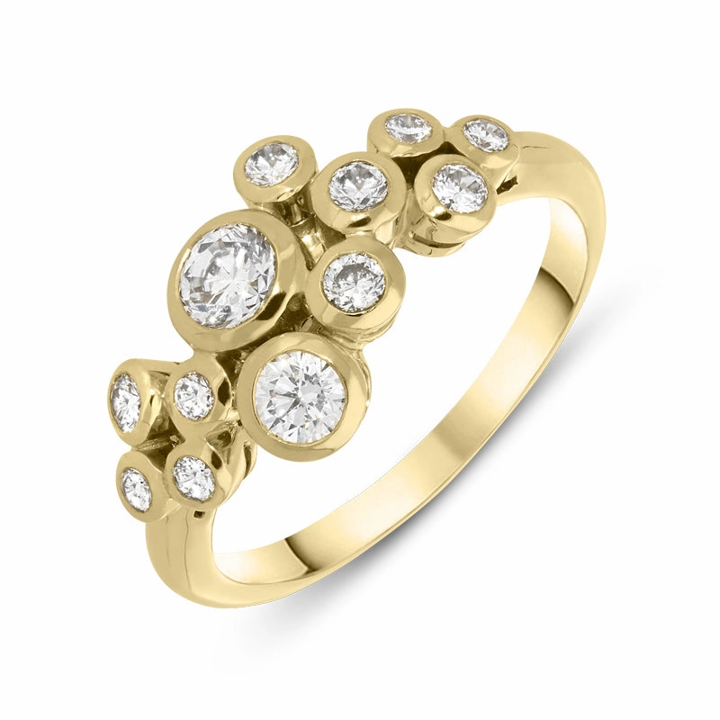Hans D. Krieger 18ct Rose Gold 0.65ct Diamond Bubble Ring
