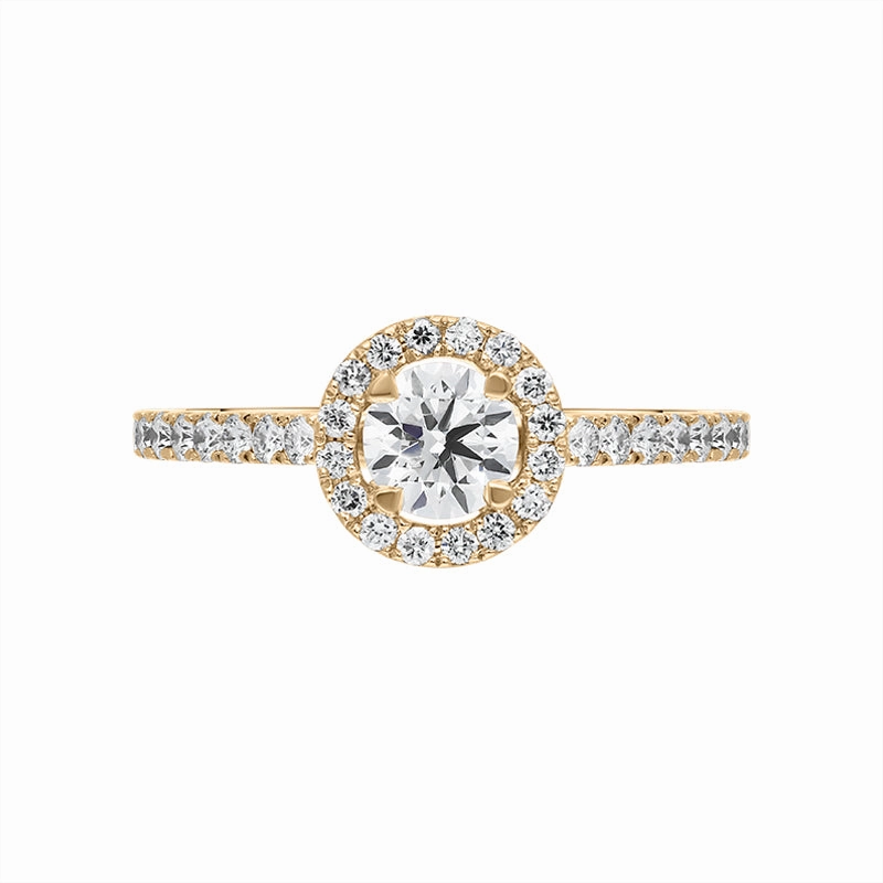 Hans D Krieger 18ct Rose Gold 0.76ct Diamond Shoulder Set Cluster Ring