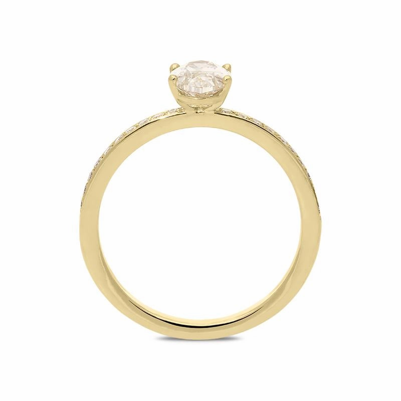 Hans D. Krieger 18ct Rose Gold 0.83ct Yellow Diamond Ring
