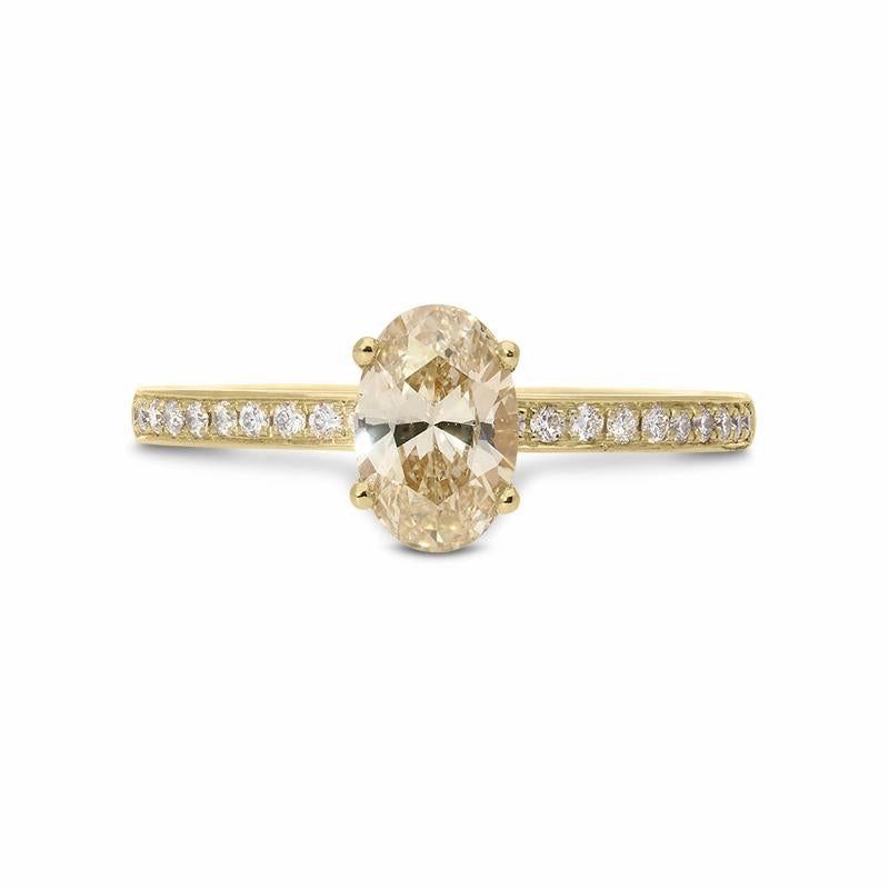 Hans D. Krieger 18ct Rose Gold 0.83ct Yellow Diamond Ring