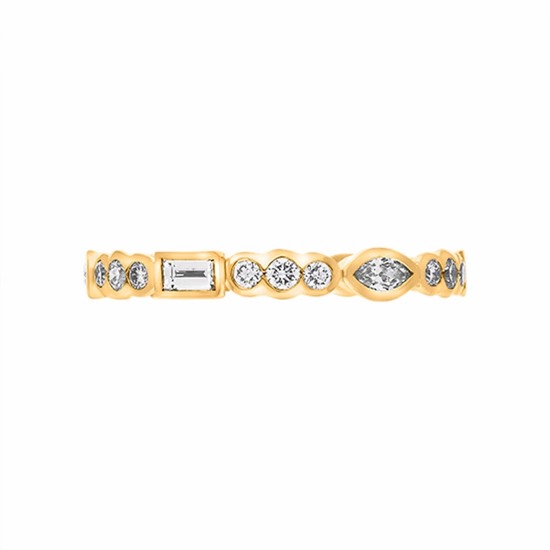 Hans D Krieger 18ct Rose Gold 0.87ct Diamond Mixed Cut Eternity Ring