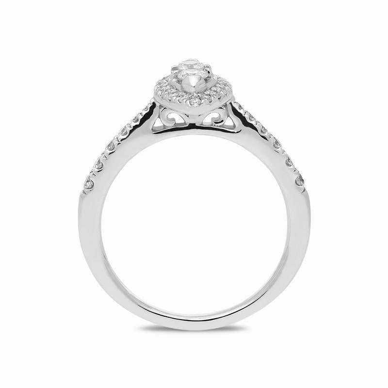 Hans D Krieger 18ct White Gold 0.50ct Diamond Marquise Ring