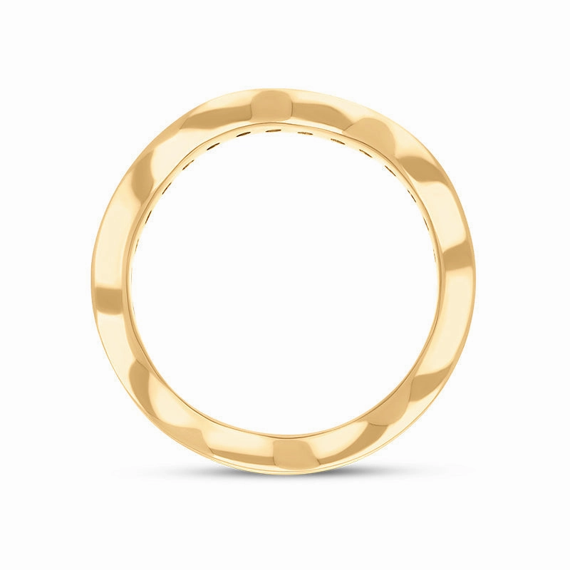Hans D Krieger 18ct Yellow Gold 1.21ct Diamond Wave Eternity Ring