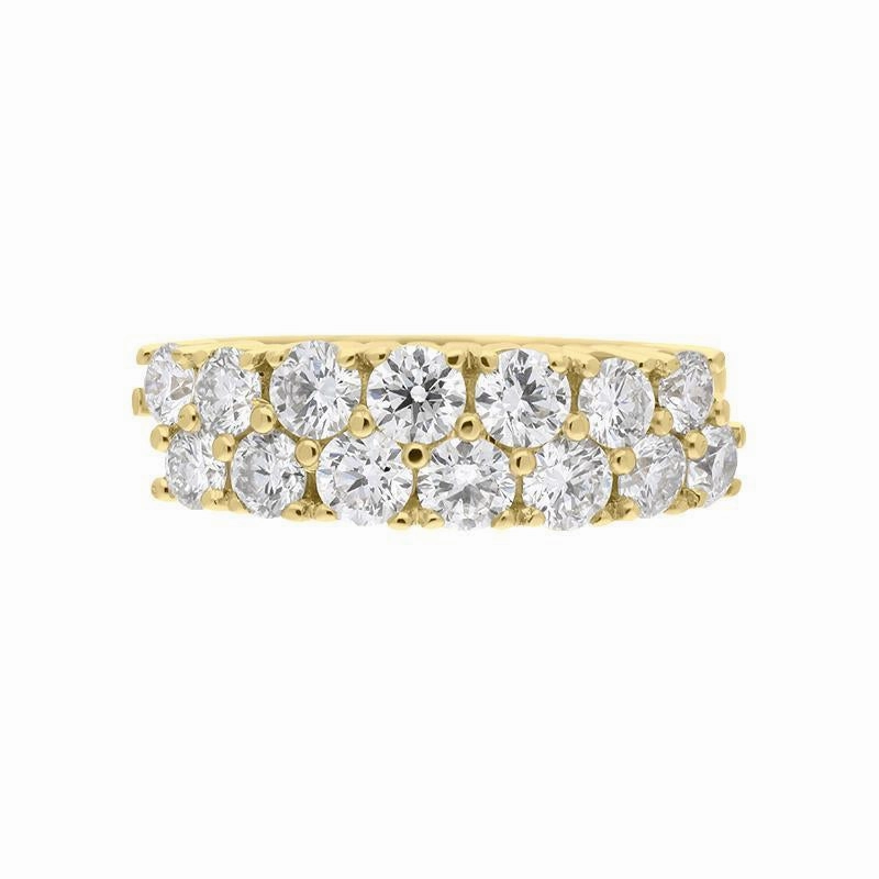 Hans D. Krieger 18ct Yellow Gold 2.01ct Diamond Half Eternity Ring