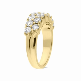 Hans D. Krieger 18ct Yellow Gold 2.01ct Diamond Half Eternity Ring