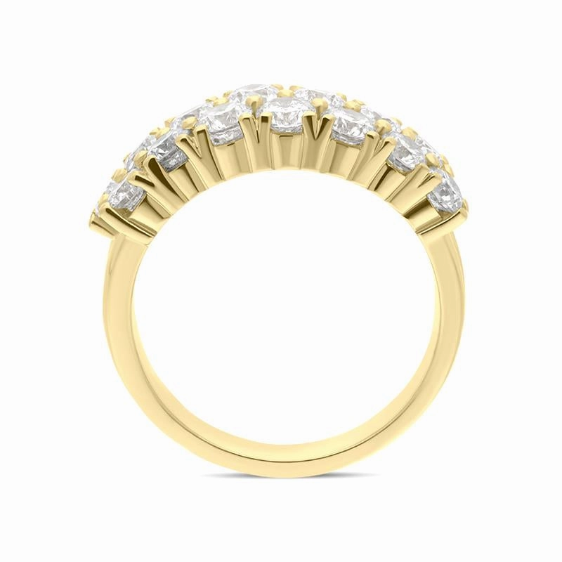 Hans D. Krieger 18ct Yellow Gold 2.01ct Diamond Half Eternity Ring