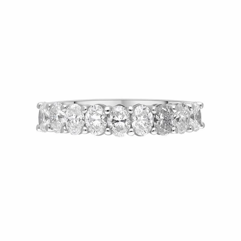 Hans D. Krieger Platinum 0.98ct Diamond Nine Stone Half Eternity Ring