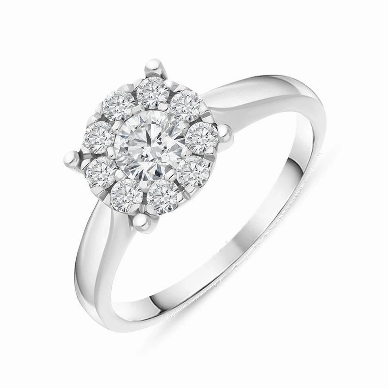 Hans D Krieger Platinum 1.56ct Diamond Illusion Ring