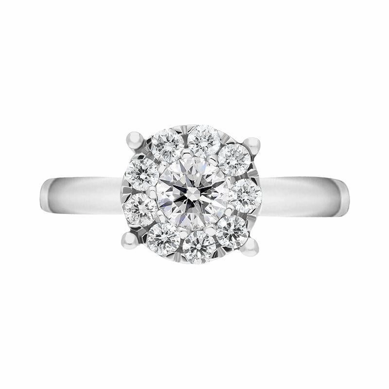 Hans D Krieger Platinum 1.56ct Diamond Illusion Ring