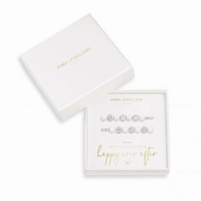 Happy Ever After Hair Accessories Silver Pearl Zirconia Hair Slides 3677