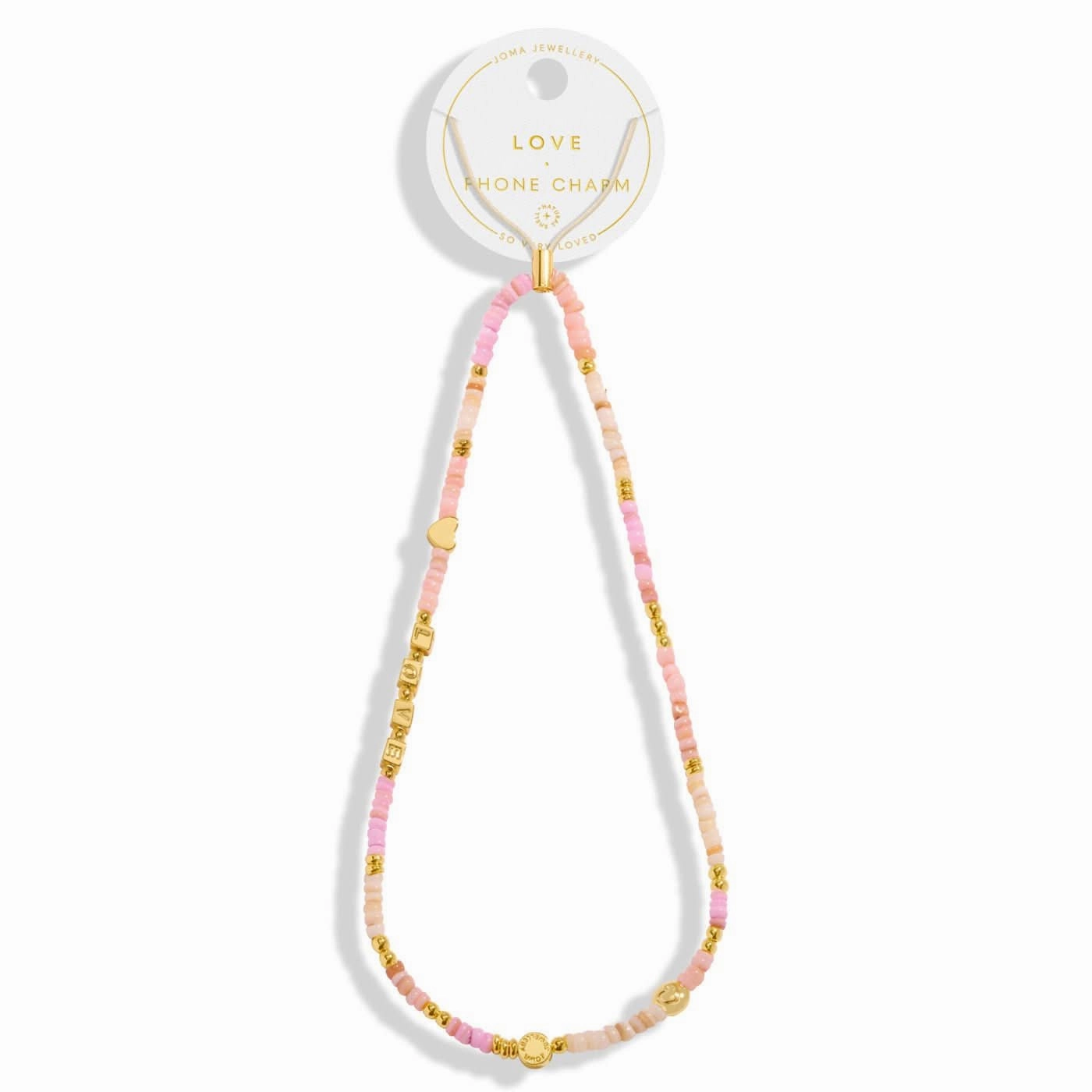 Happy Little Moments Love Gold Plated Phone Charm 8267