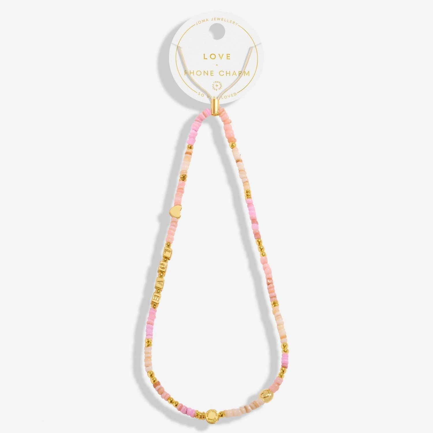 Happy Little Moments Love Gold Plated Phone Charm 8267