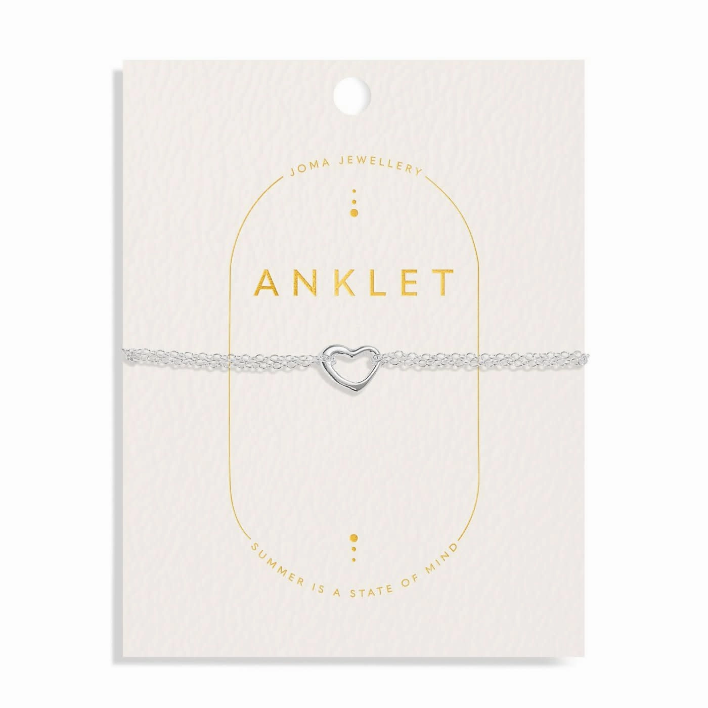 Heart Silver Plated Anklet 8535