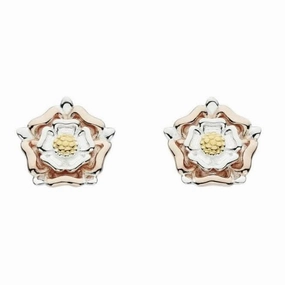 Heritage Briar Tudor Rose Gold Plate Earrings 4320GRG