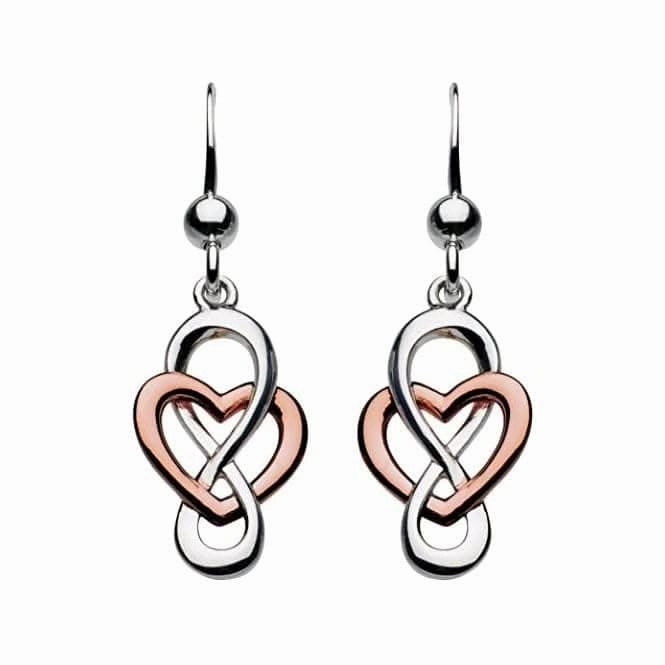 Heritage Cara Rose Gold Celtic Looped Heart Earrings 6207RG