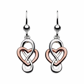 Heritage Cara Rose Gold Celtic Looped Heart Earrings 6207RG