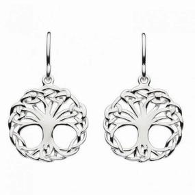 Heritage Cinna Weaved Tree of Life Oxidised Earrings 6225OX