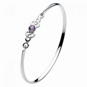 Heritage Set Kalin Celtic Trilogen Round Stone Bangle 7204AM
