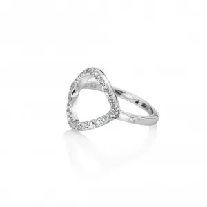 Hot Diamonds Behold Sterling Silver White Topaz Statement Ring D