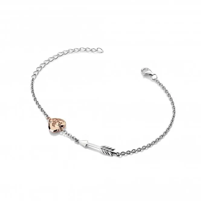 Hot Diamonds Cupid Sterling Silver Rose Gold Plated Bracelet