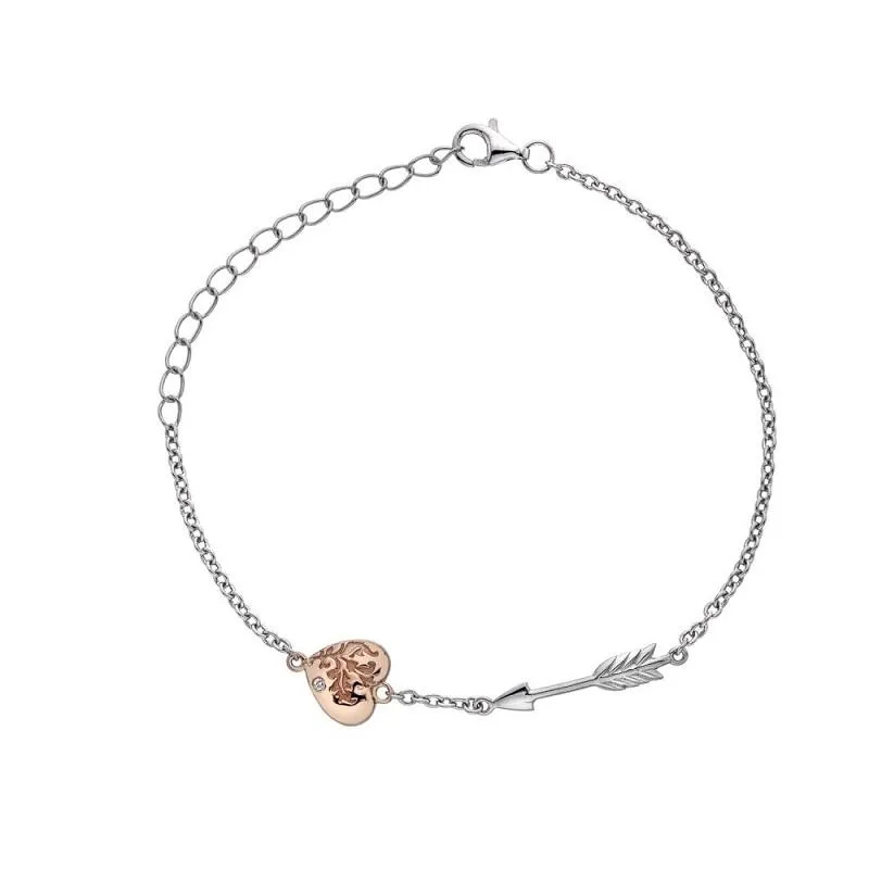 Hot Diamonds Cupid Sterling Silver Rose Gold Plated Bracelet