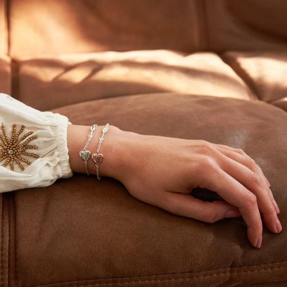 Hot Diamonds Cupid Sterling Silver Rose Gold Plated Bracelet