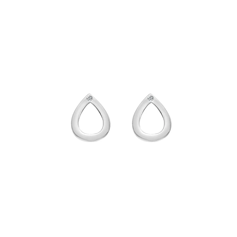 Hot Diamonds Diamond Amulet Sterling Silver Teardrop Earrings