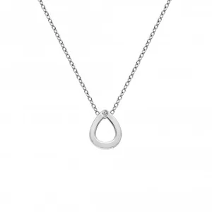 Hot Diamonds Diamond Amulet Sterling Silver Teardrop Necklace